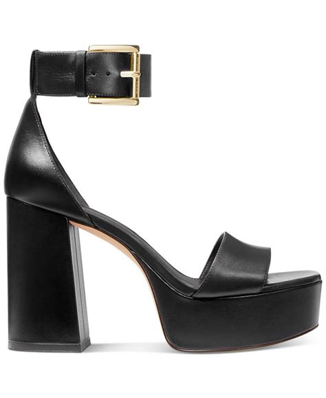 michael kors tara platform|Tara Leather and Logo Platform Sandal .